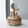 Wooden Music Box Music Box Creative Home Decoration Gifts Children’s Birthday Gifts Carousel Swing Rabbit