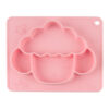 Baby Silicone Dinner Plate Integrated Non-slip Children’s Dinner Plate Baby Food Supplement Bowl Grid Feeding Tableware Maternal and Child Products