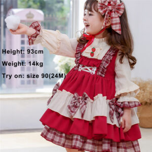 Children’s Retro Long-sleeved Palace Dress