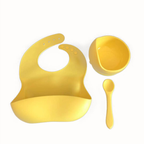 Children’s Food Supplement Bowl, Fork, Spoon, Bib Set