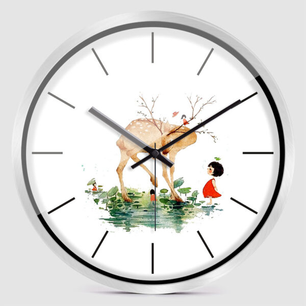 Art Living Room Bedroom Wall Clock Children Room Cartoon Cute