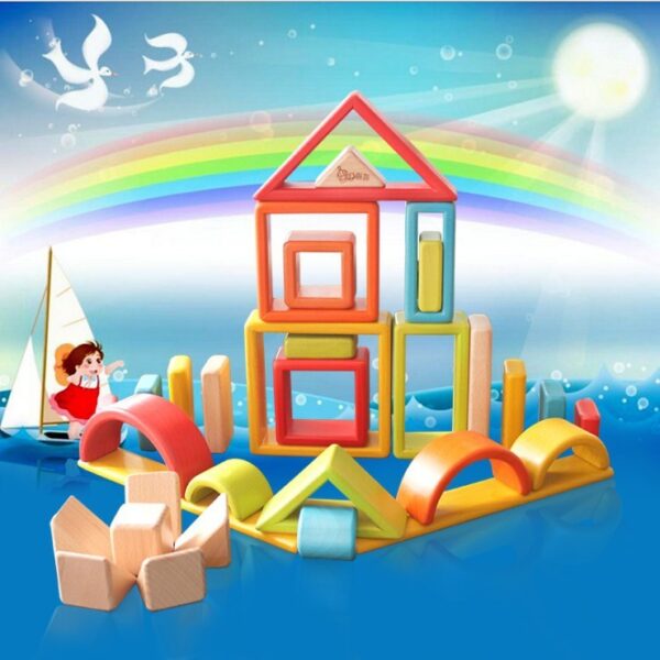 Rainbow Building Blocks Children’s Baby Educational Creative Toys