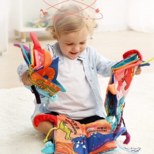 Bainshi Dinosaur Tail Cloth Book Early Education Baby Pop-up Book Can Bite Toys