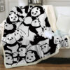 Panda series flannel digital printing blanket
