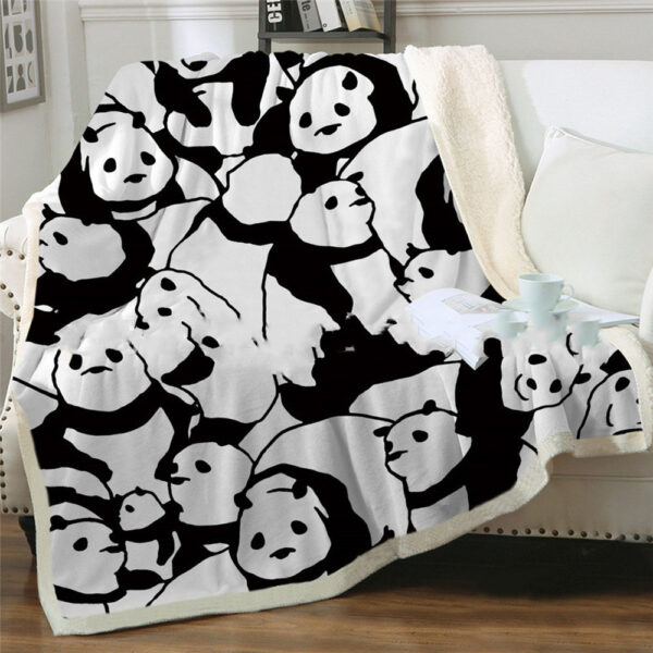Panda series flannel digital printing blanket