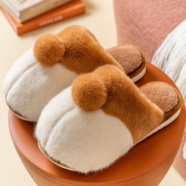 Women’s Cute Indoor Plush Corgi Slippers