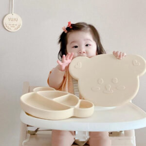 Suction-type Baby Silicone Tableware Complementary Food Bowl