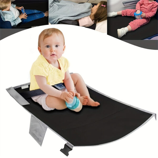 Portable Airplane Seat Extension Pad – Comfortable Nylon Travel Footrest For Enhanced Leg Support