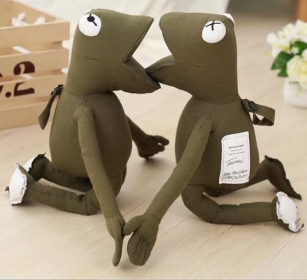 Creative cartoon sad Frog Baby Plush doll cute frog prince toys give birthday gifts doll wholesale