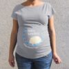 European And American Maternity Short-sleeved T-shirt Gray Plus Size Women’s Clothing