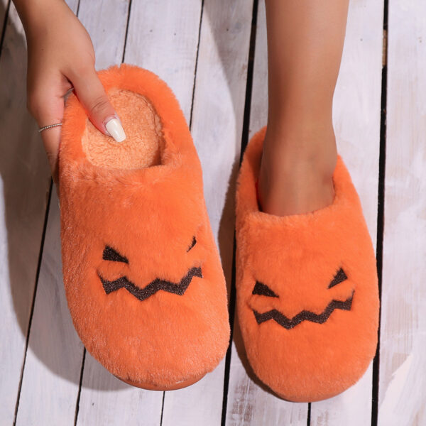 Men’s And Women’s Home Halloween Pumpkin Slippers