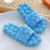 Outing Couple Home Slippers Sandals Thick-soled Lychee Slippers