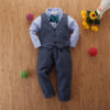 Children’s Clothing Boys’ Gentleman Long-sleeved Shirt And Pants Three-piece Suit