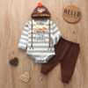 Children’s Thanksgiving Turkey Fur Ball Cotton Three-piece Set