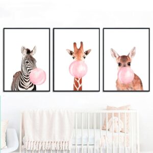 Living Room Decorative Painting Horse Giraffe Balloon Children’s Room Rimless