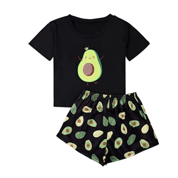 Cute Printed Pajamas Women’s Short-sleeved Shorts Suit