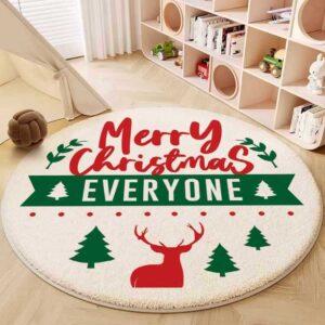 Round Carpet Bedroom Children’s Room Living Room Carpet Cashmere-like Floor Mat Crawling Blanket
