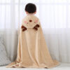 Children’s Bath Towel Cape Quick-drying Coral Fleece Hood Bathrobe