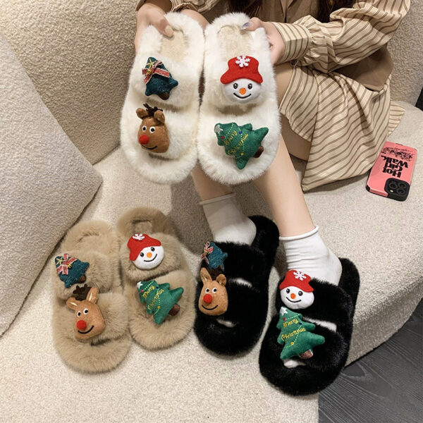 Women’s Fashion Casual Christmas Cotton Slippers